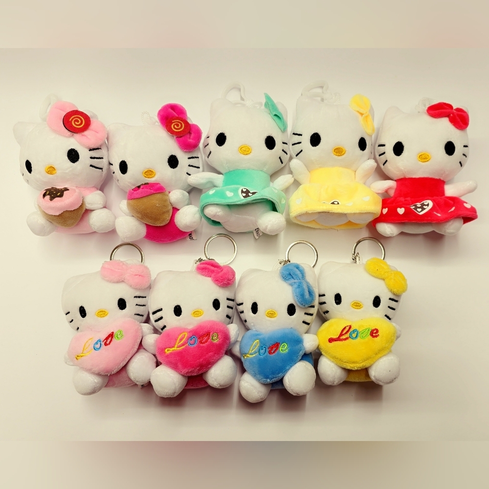 2-Hello Kitty Plush Keychains, Perfect for back to school 😍
